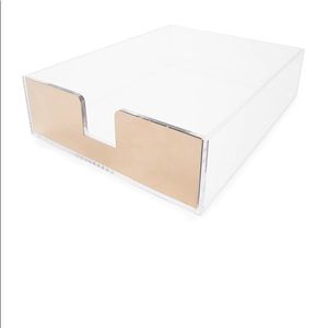 FOREVER 21 NWOT ACRYLIC & GOLD LETTER TRAY